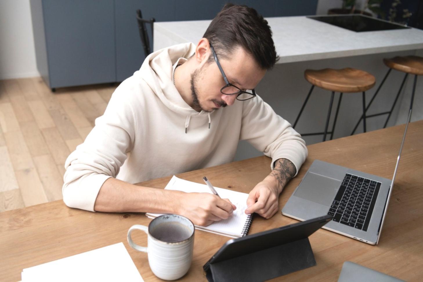 Instructor reviewing financial planning documents with student